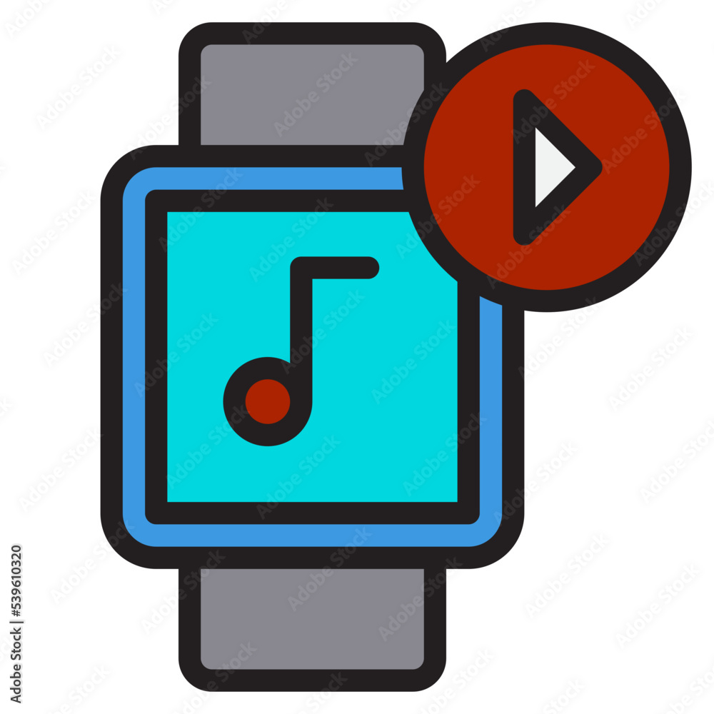 Music color line style icon Music color line style icon