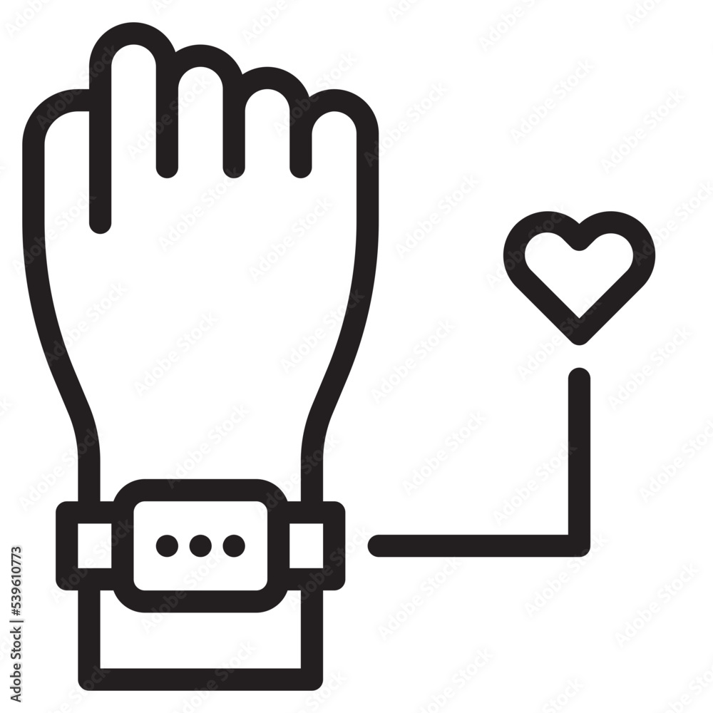 Hearth rate outline style icon
