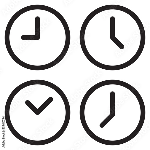 Multiple time zone outline style icon