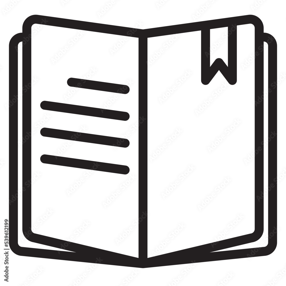 Book outline style icon