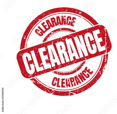 clearance grunge retro red isolated ribbon stamp