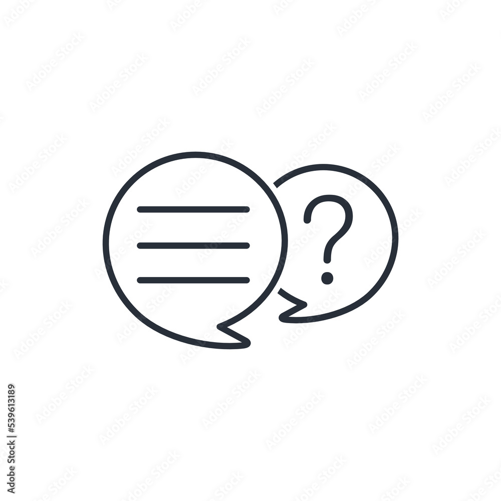 Professional help. Explanation. Vector linear icon isolated on white background. Professional help. Explanation. Vector linear icon isolated on white background.