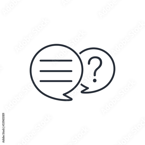 Professional help. Explanation. Vector linear icon isolated on white background.