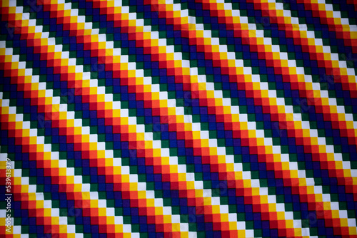 Background of the wiphala flag, background of the colors of the cultures; ahuantinsuyo; Chinchasuyo - Cuntisuyo - Collasuyo - Antisuyo. Latin America: Bolivia, Peru, Ecuador, Chile photo