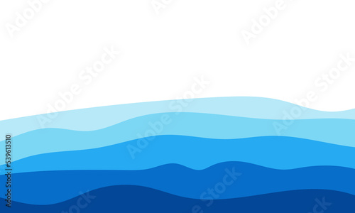 abstract blue river ocean wave layer vector