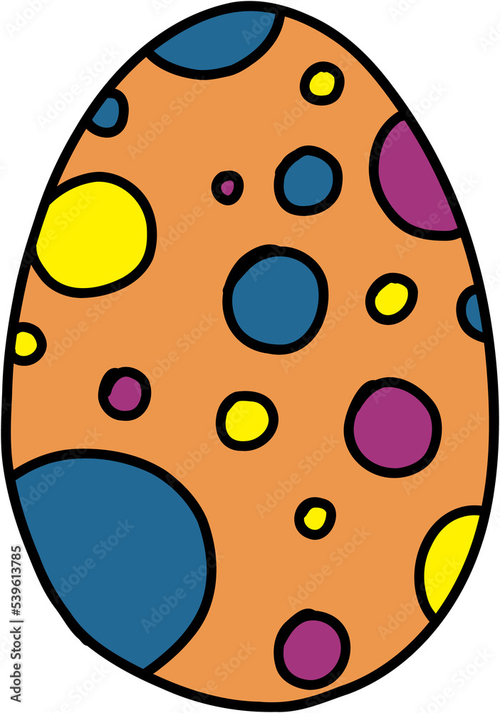 Fototapeta premium simplicity easter egg freehand drawing