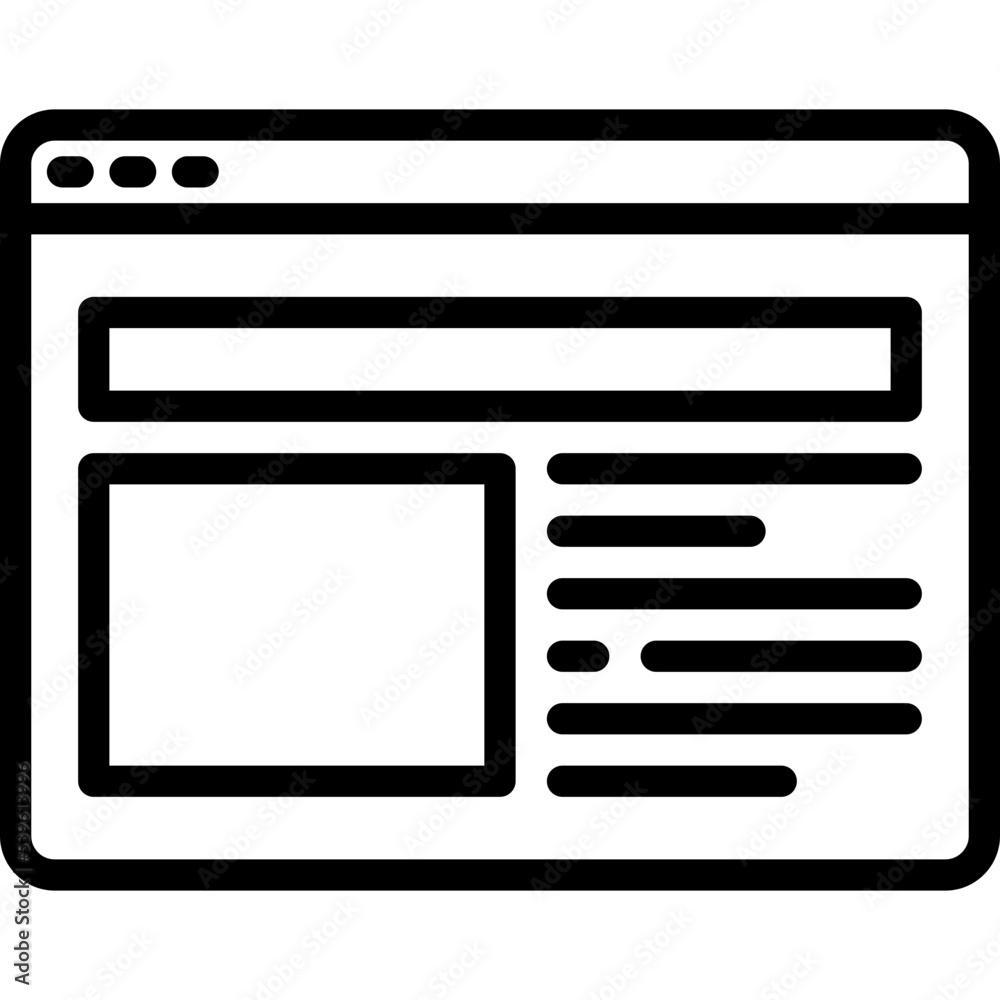 Web design outline icon Web design outline icon