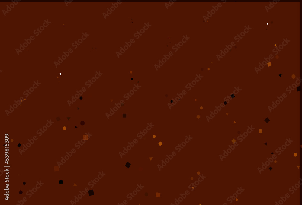 Light Orange vector cover in polygonal style with circles. Light Orange vector cover in polygonal style with circles.