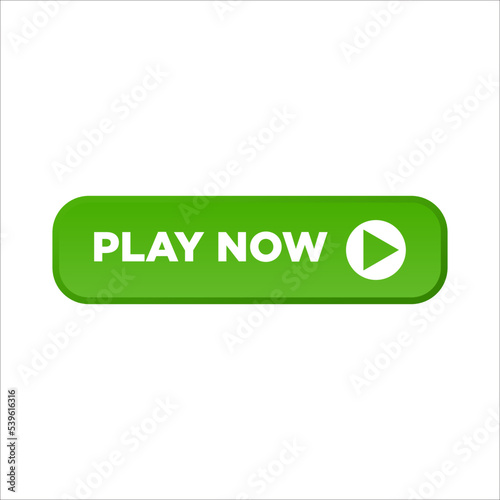 Watch now vector button in flat style. Play video icon isolated on white background. Vector illustration.