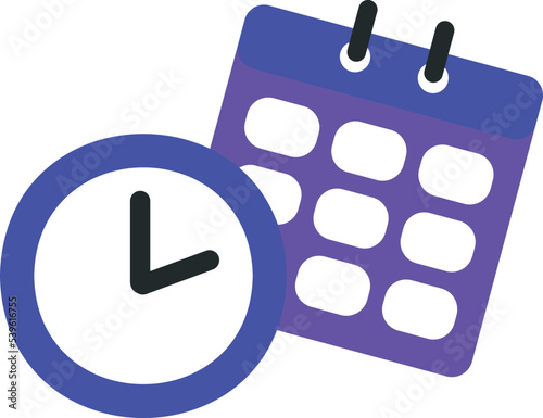 Clock and calendar icon