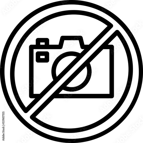 No camera outline icon