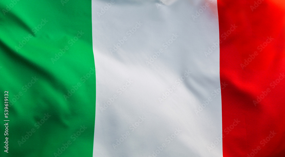 Close up of Italian flag background