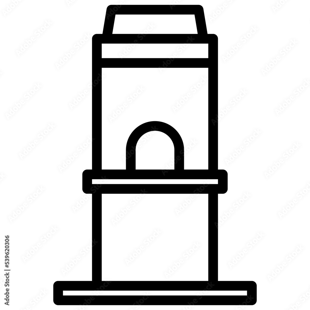 Ticket booth outline icon Ticket booth outline icon