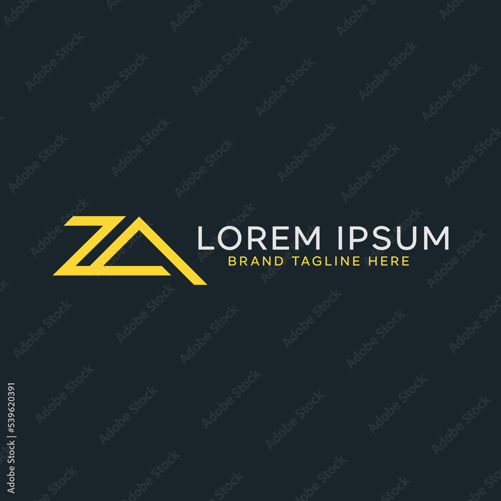 Modern Letter ZA Logo Template Modern Letter ZA Logo Template