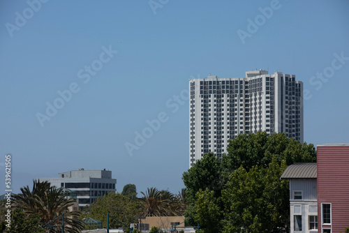 Daytime view of the downtown skyline of Emeryville, California, USA. © Matt Gush
