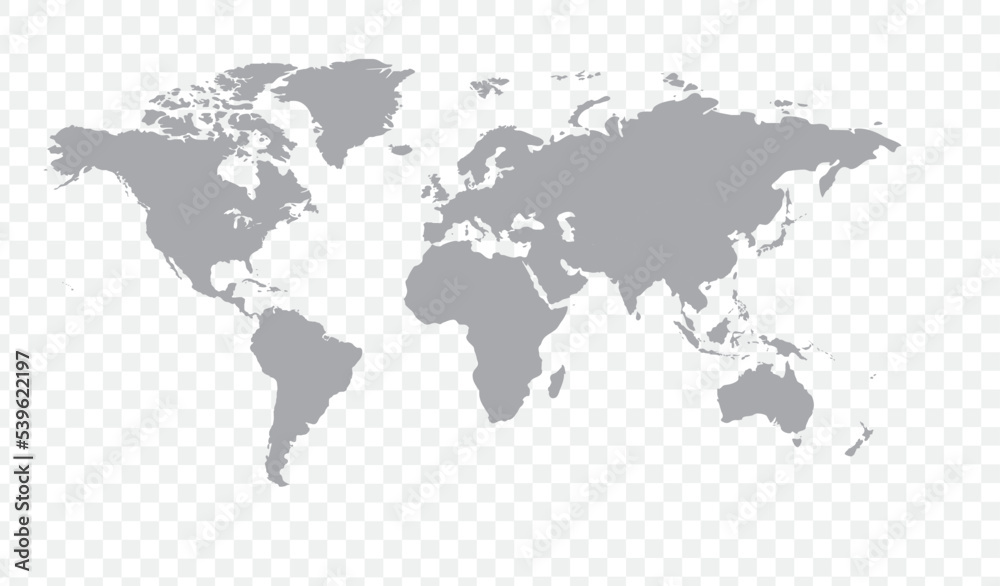 map of world on transparent background
