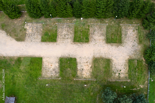 Car parking lot in nature park, Lithuania