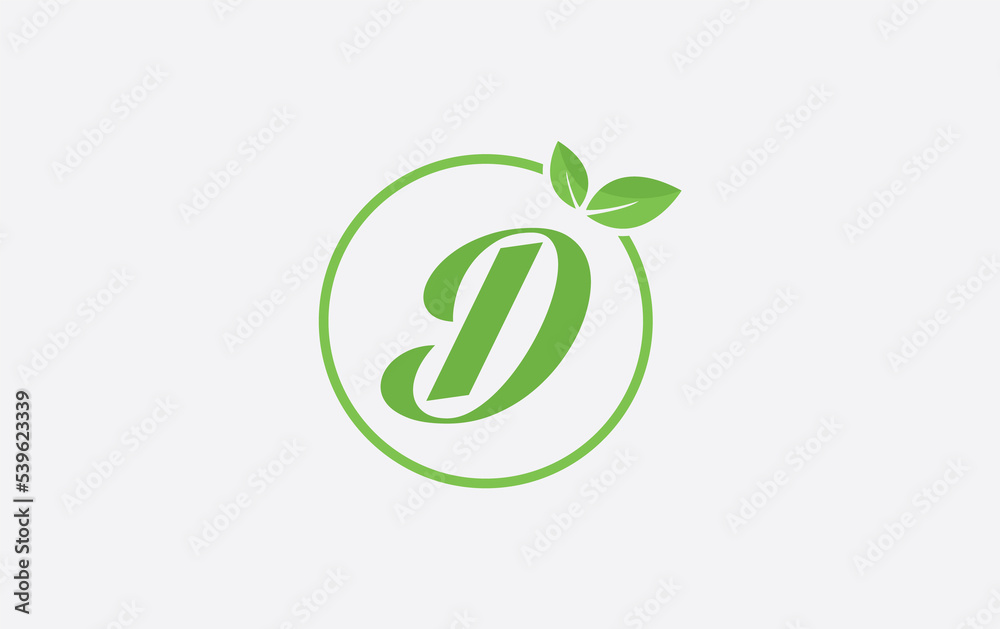 Fresh nature and healthy leaf logo design image with the letter and alphabets. Green leaf and eco logo icon design Fresh nature and healthy leaf logo design image with the letter and alphabets. Green leaf and eco logo icon design