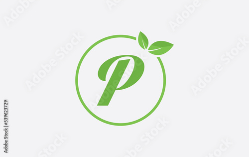 Fresh nature and healthy leaf logo design image with the letter and alphabets. Green leaf and eco logo icon design