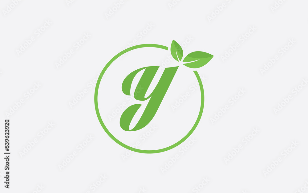 Fresh nature and healthy leaf logo design image with the letter and alphabets. Green leaf and eco logo icon design Fresh nature and healthy leaf logo design image with the letter and alphabets. Green leaf and eco logo icon design