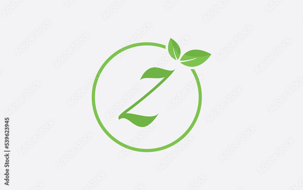 Fresh nature and healthy leaf logo design image with the letter and alphabets. Green leaf and eco logo icon design Fresh nature and healthy leaf logo design image with the letter and alphabets. Green leaf and eco logo icon design