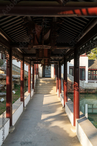 Corridor of classical architecture in China