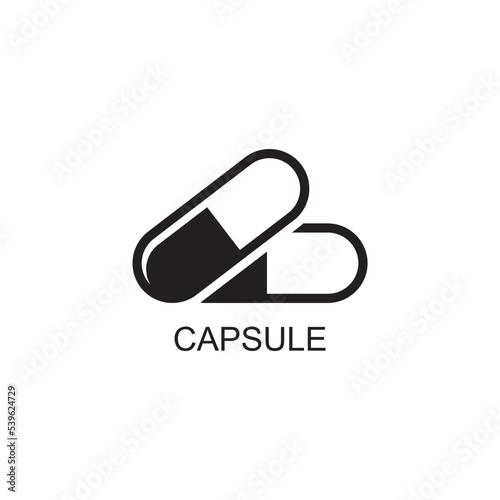 capsule icon , medical icon vector