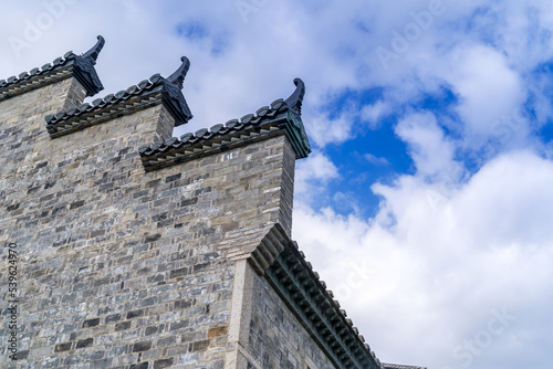 Chinese Ancient Architectural Roof Details of Hui Style © gjp311