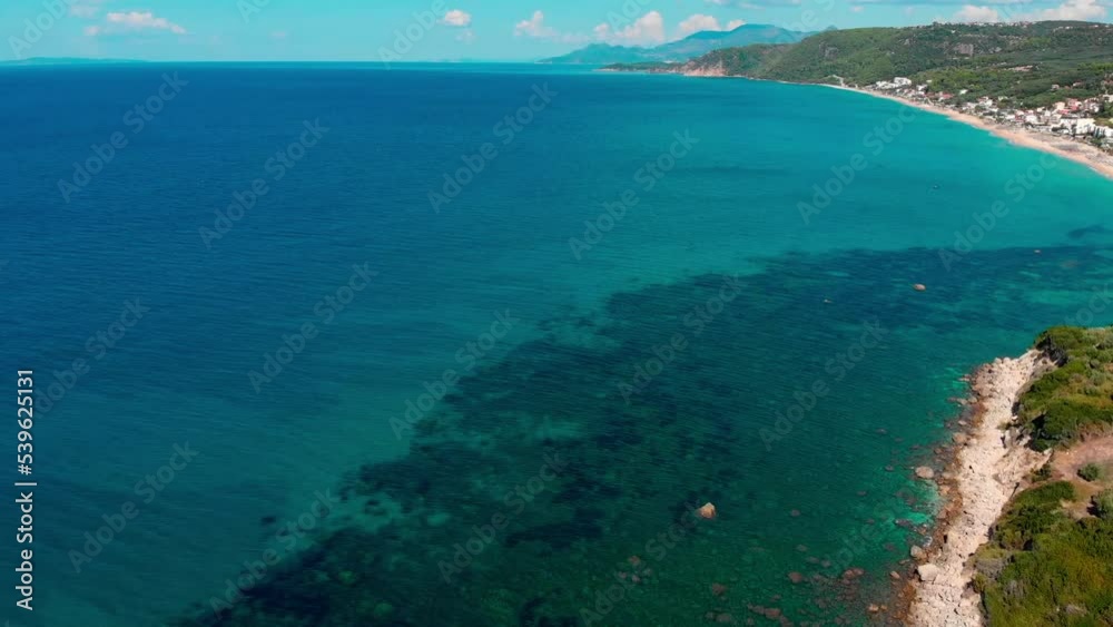Drone Fly Over Beautiful Beach In Greece Drone Fly Over Beautiful Beach In Greece