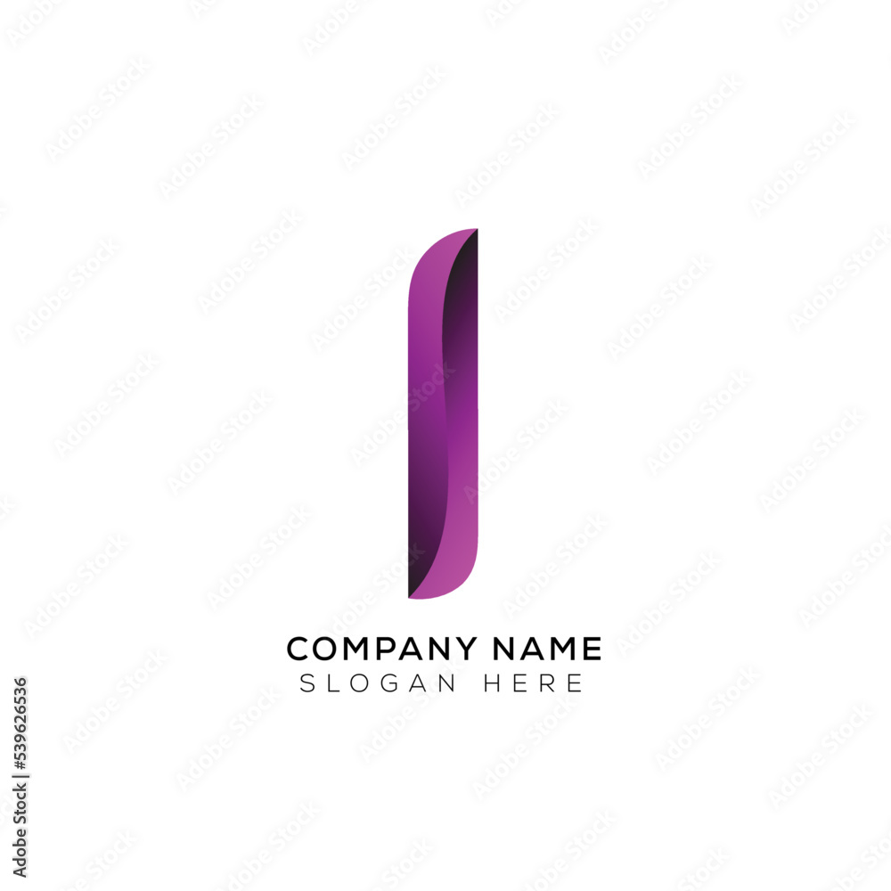 Gradient minimal I letter logo template Gradient minimal I letter logo template