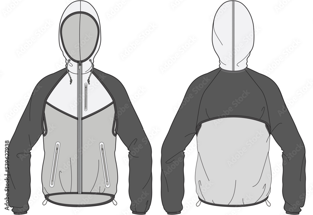 windrunner trail running jacket unisex long sleeve hooded windbreaker