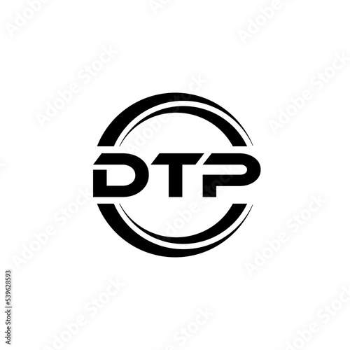 DTP letter logo design with white background in illustrator  vector logo modern alphabet font overlap style. calligraphy designs for logo  Poster  Invitation  etc.