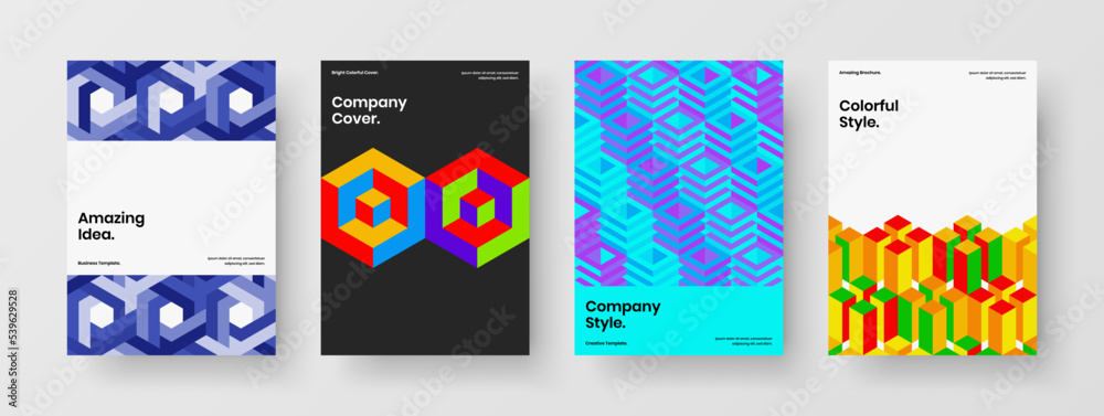 Modern annual report vector design illustration set. Minimalistic geometric tiles poster template composition. Modern annual report vector design illustration set. Minimalistic geometric tiles poster template composition.
