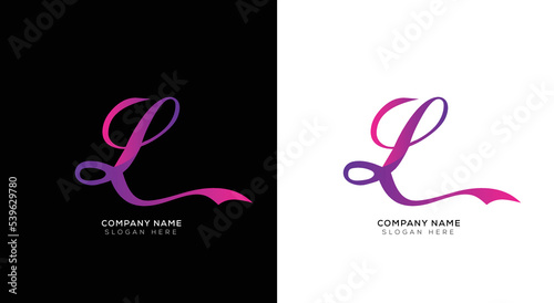 Luxury letter l logo