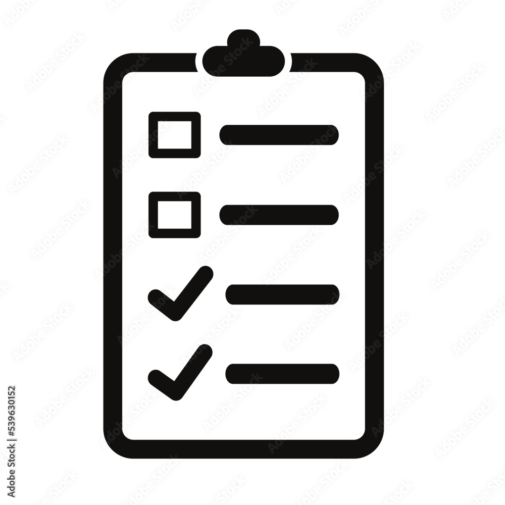 Survey list icon. vector graphics Survey list icon. vector graphics
