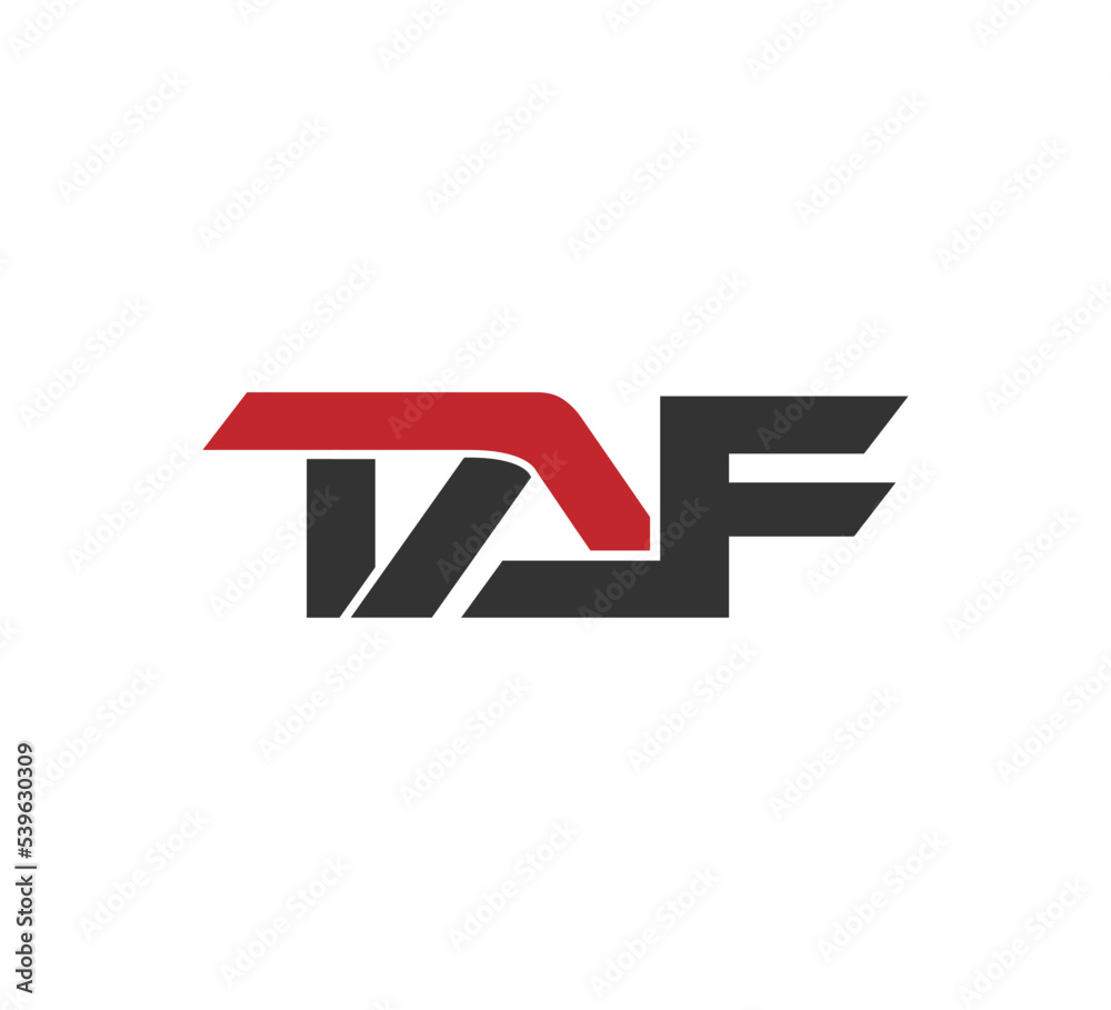 vector-modern-initial-3-letters-logo-taf-stock-vector-adobe-stock
