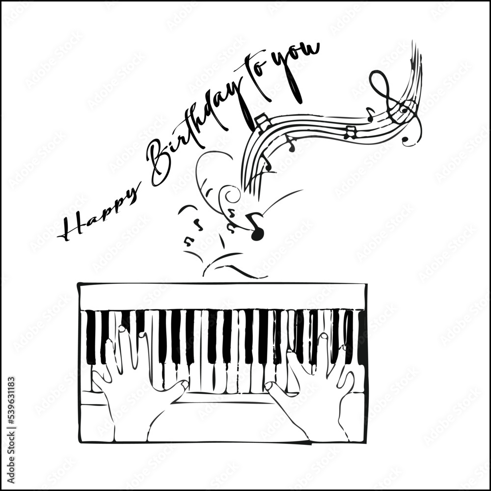 vector-some-one-playing-with-piano-and-singing-happy-birthday-song