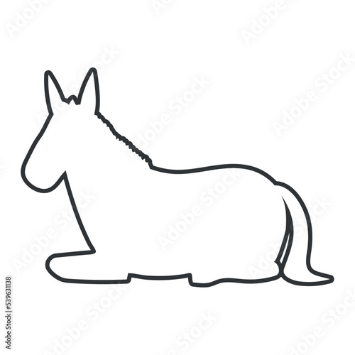 resting donkey icon