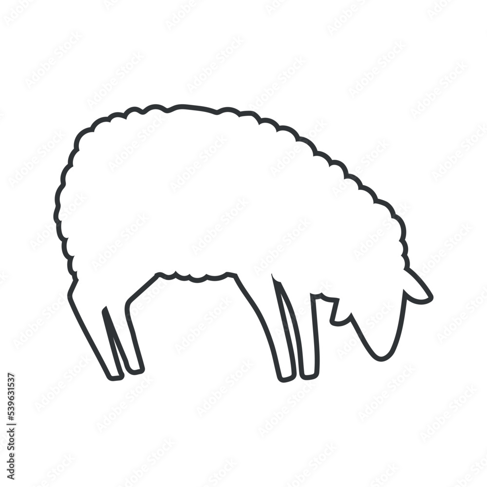 Obraz premium sheep icon linear