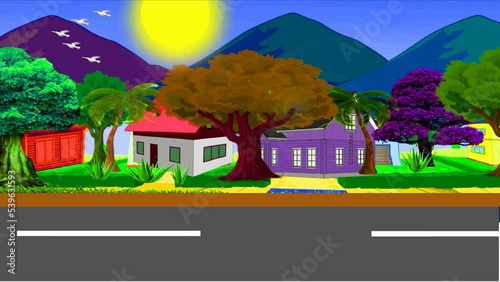 Good morning movie clip for cartoon and for any projects, 