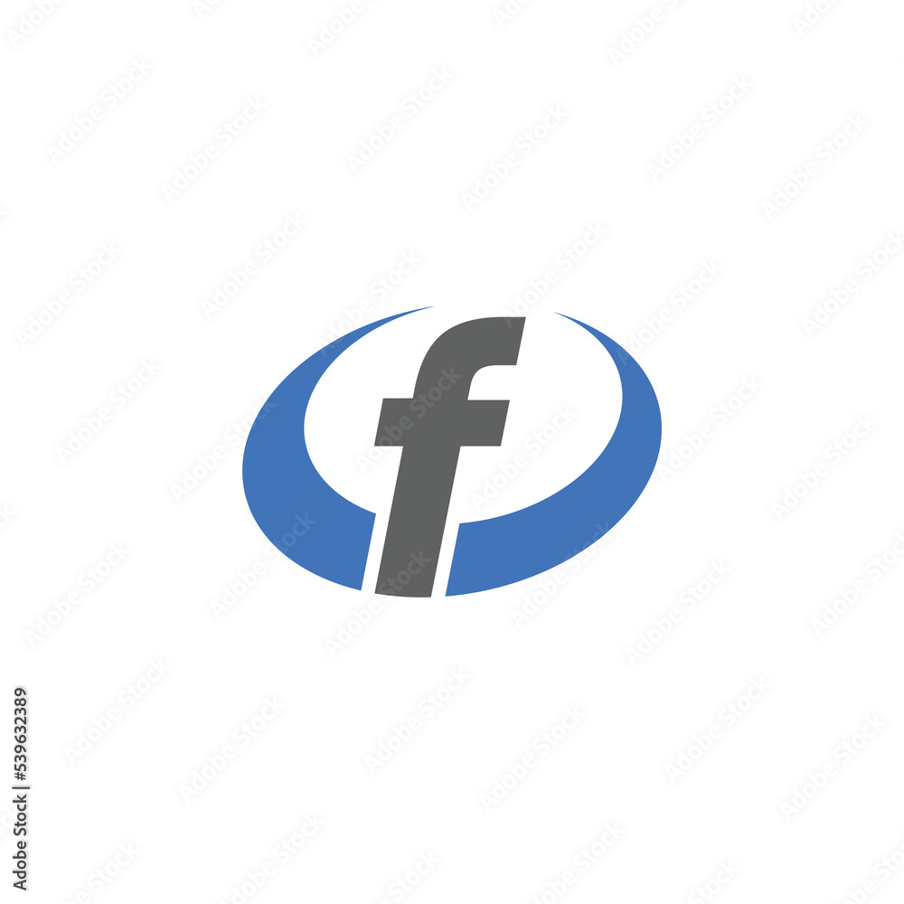 Letter f vector icon logo design template Letter f vector icon logo design template