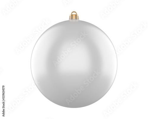 Blank Christmas sphere ball ornament template, 3d render illustration.