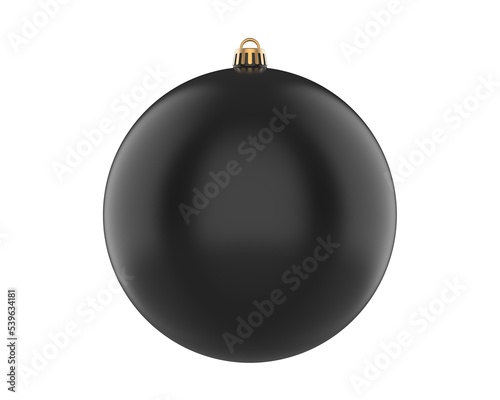 Blank Christmas sphere ball ornament template, 3d render illustration.