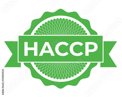 HACCP stamp. Hazard analysis critical control points icon. Vector logo template