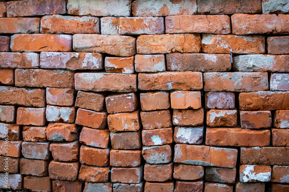 Obraz premium Red brick wall. Brick background