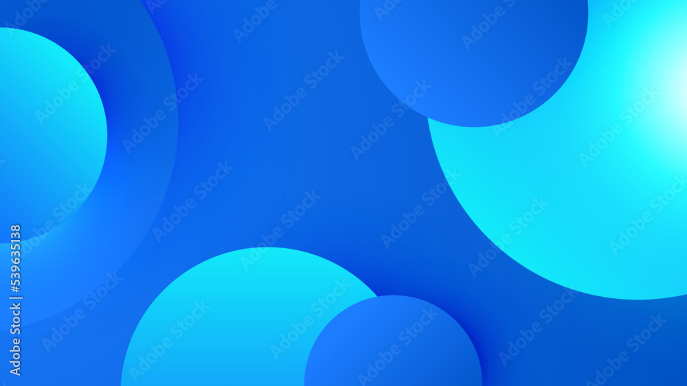 Abstract blue gradient background with circle