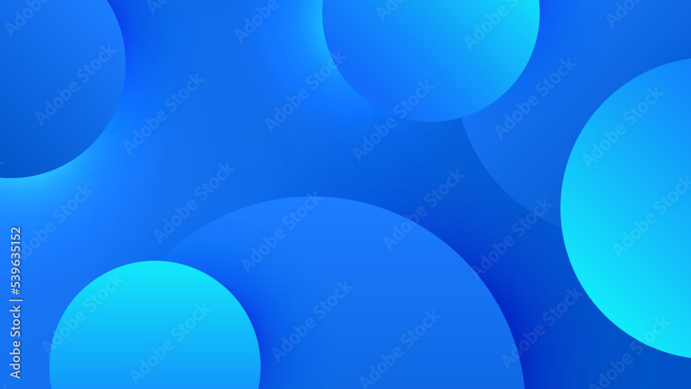 Abstract blue gradient background with circle