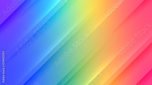 Abstract rainbow gradient background in bright colors. Colorful smooth illustration with speed motion light line