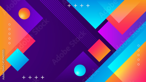 Abstract background with colorful geometric shapes. Trendy gradient geometric pattern background texture. Minimal color gradient background template for poster, certificate, presentation, landing page