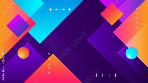 Abstract background with colorful geometric shapes. Trendy gradient geometric pattern background texture. Minimal color gradient background template for poster, certificate, presentation, landing page